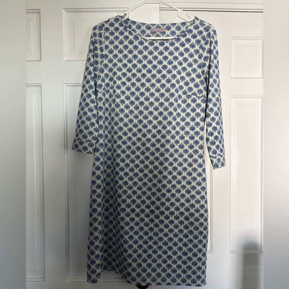 Ellie Kai Blue and Yellow Patterned Dress